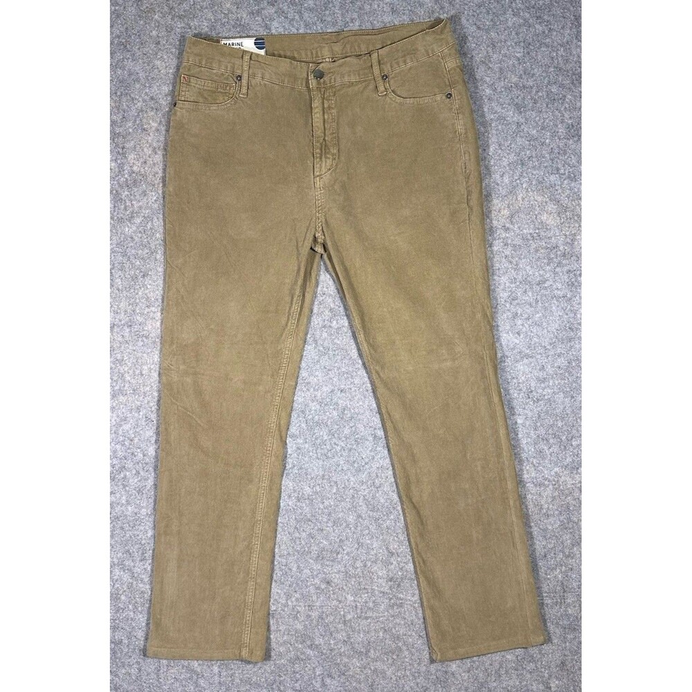 Marine Layer Cambridge Corduroy Pants Mens 36x32 (Actual 34x29) Tan Slim Staight